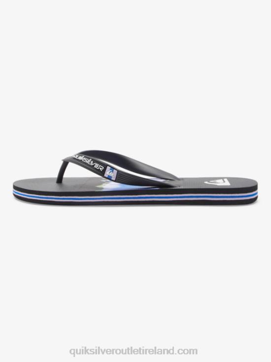 Men Quiksilver Molokai Art Flip-Flops N02TD521 black