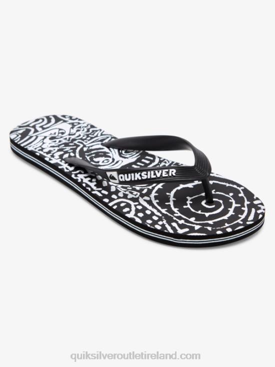 Men Quiksilver Molokai Art Flip-Flops N02TD525 black/white