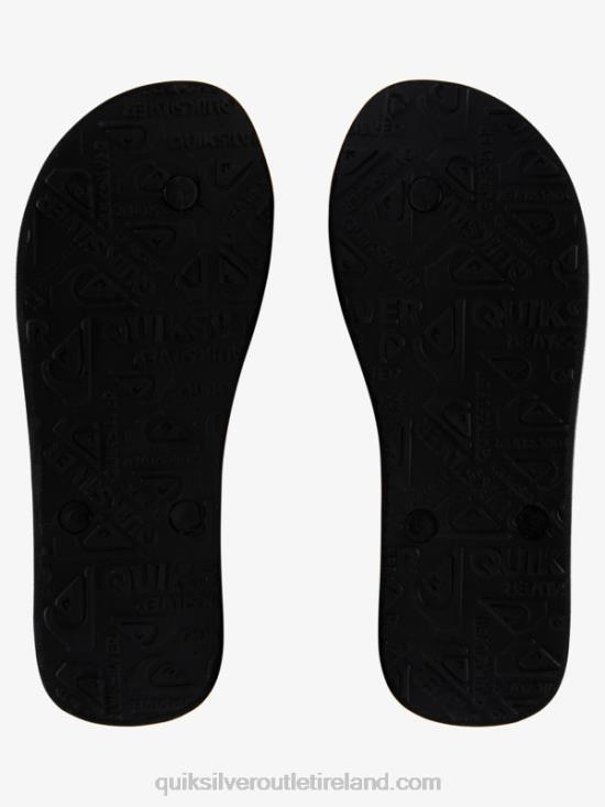 Men Quiksilver Molokai Art Flip-Flops N02TD525 black/white