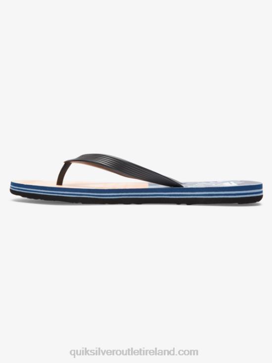 Men Quiksilver Molokai Five-O Flip-Flops N02TD1857 black/orange/green