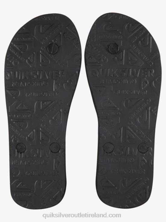 Men Quiksilver Molokai Five-O Flip-Flops N02TD1857 black/orange/green