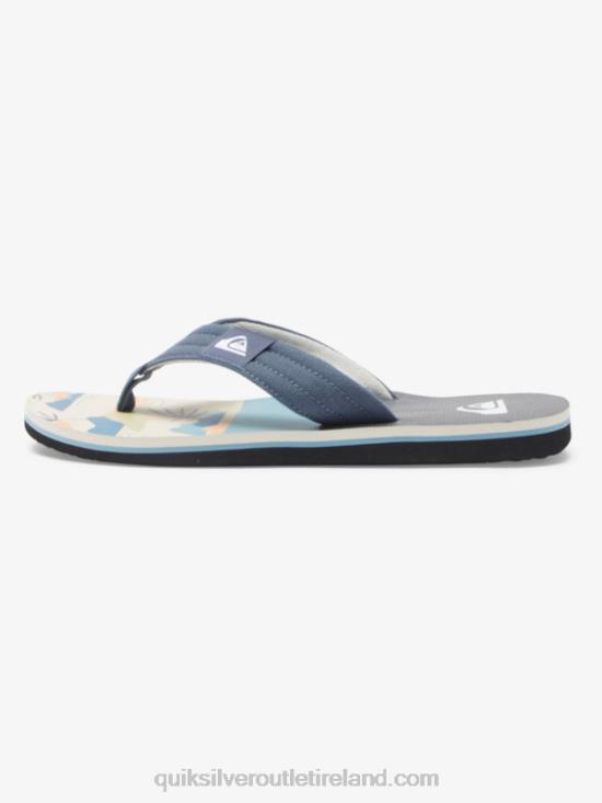 Men Quiksilver Molokai Layback Sandals N02TD494 grey/white