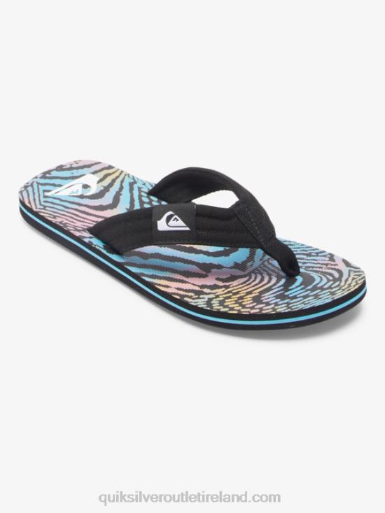 Men Quiksilver Molokai Layback Sandals N02TD495 black/pink/blue