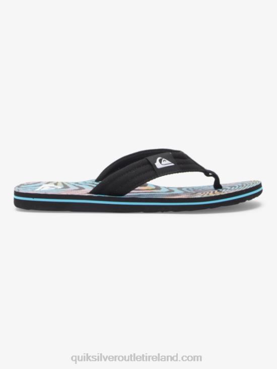 Men Quiksilver Molokai Layback Sandals N02TD495 black/pink/blue