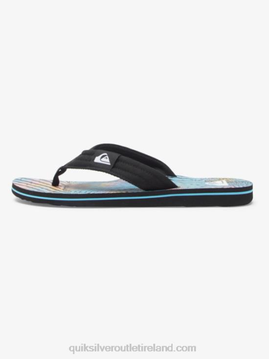 Men Quiksilver Molokai Layback Sandals N02TD495 black/pink/blue
