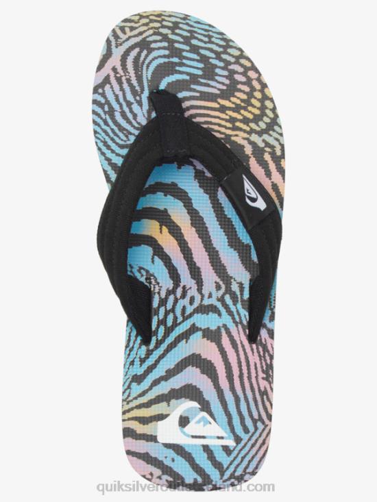 Men Quiksilver Molokai Layback Sandals N02TD495 black/pink/blue