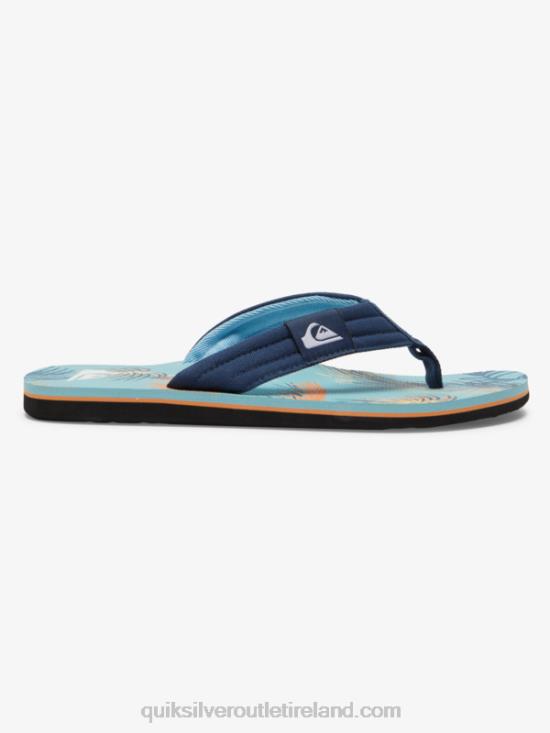 Men Quiksilver Molokai Layback Sandals N02TD498 blue/black/yellow