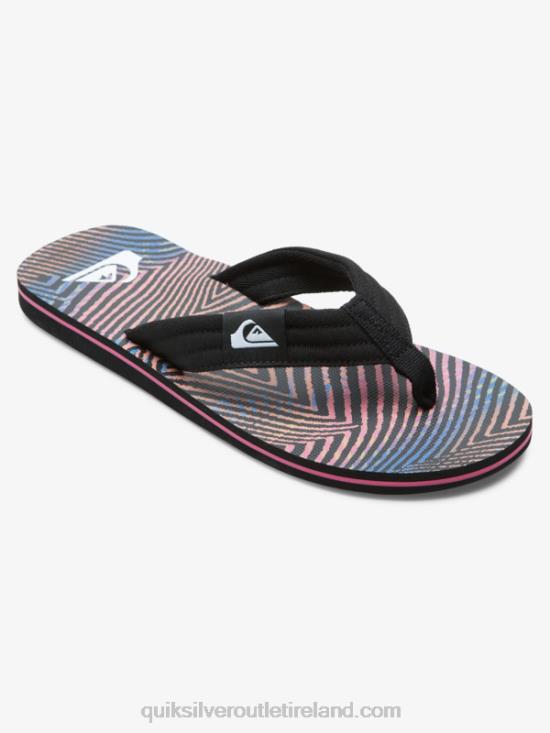 Men Quiksilver Molokai Layback Sandals N02TD502 black/orange/grey