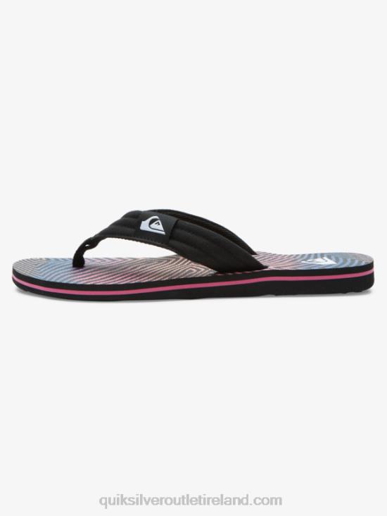 Men Quiksilver Molokai Layback Sandals N02TD502 black/orange/grey