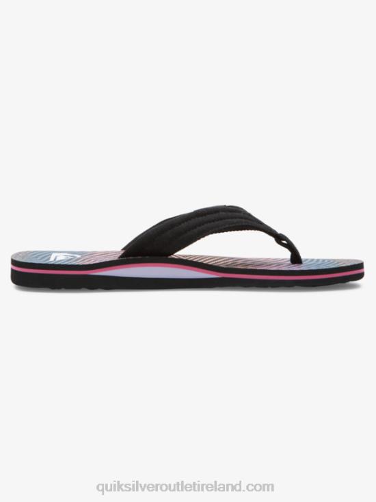 Men Quiksilver Molokai Layback Sandals N02TD502 black/orange/grey