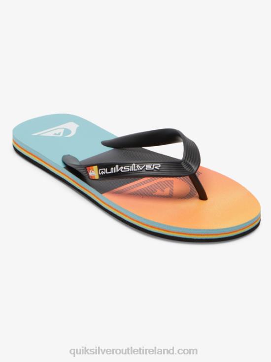 Men Quiksilver Molokai Panel Flip-Flops N02TD568 black/orange
