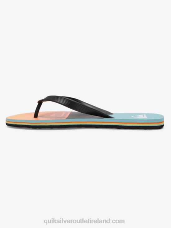 Men Quiksilver Molokai Panel Flip-Flops N02TD568 black/orange