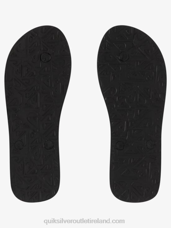 Men Quiksilver Molokai Panel Flip-Flops N02TD568 black/orange