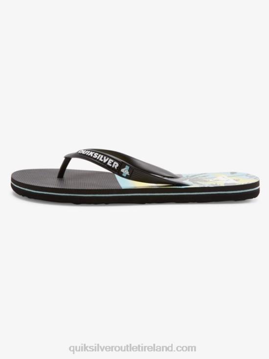 Men Quiksilver Molokai Panel Flip-Flops N02TD574 black