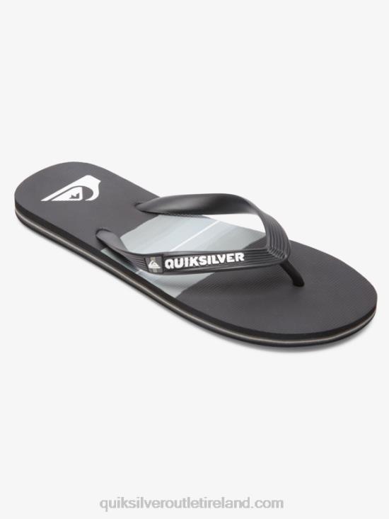 Men Quiksilver Molokai Resin Tint Flip-Flops N02TD1788 black/grey