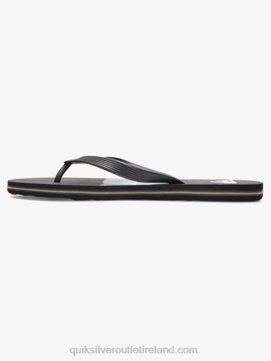 Men Quiksilver Molokai Resin Tint Flip-Flops N02TD1788 black/grey