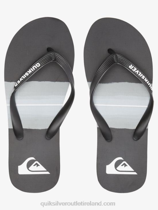 Men Quiksilver Molokai Resin Tint Flip-Flops N02TD1788 black/grey
