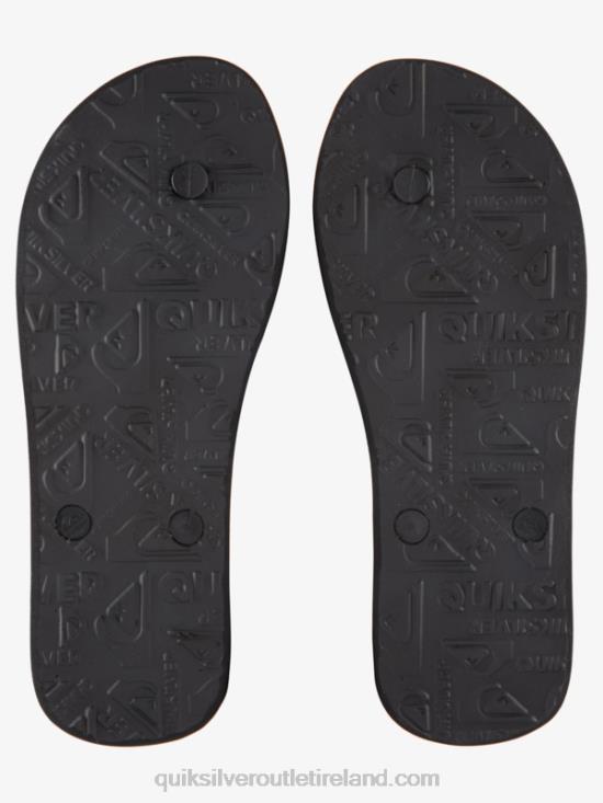 Men Quiksilver Molokai Resin Tint Flip-Flops N02TD1788 black/grey