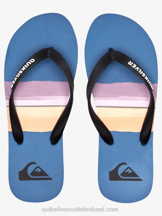 Men Quiksilver Molokai Resin Tint Flip-Flops N02TD1789 black/blue/grey
