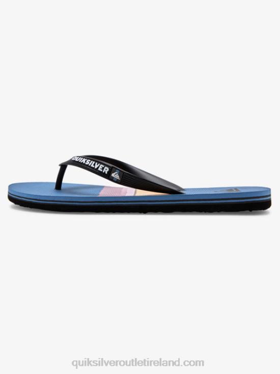 Men Quiksilver Molokai Resin Tint Flip-Flops N02TD1789 black/blue/grey