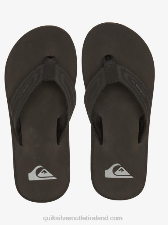 Men Quiksilver Monkey Wrench Core Slide Sandals N02TD971 black