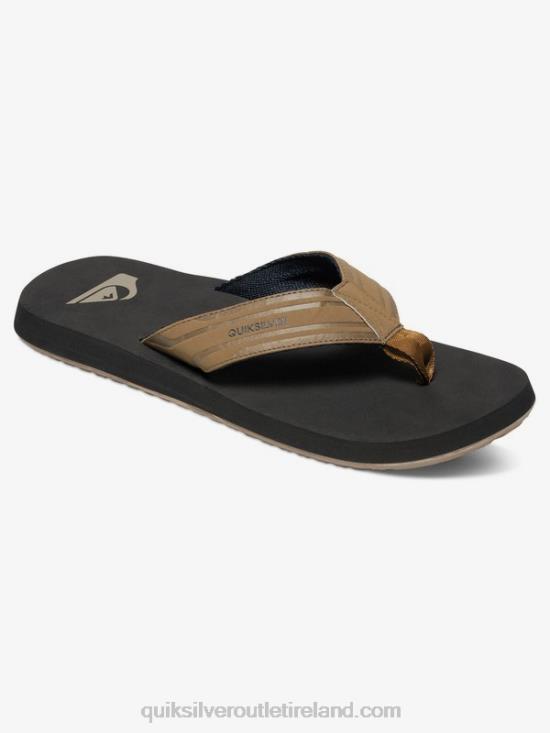 Men Quiksilver Monkey Wrench Sandals N02TD1647 tan - solid
