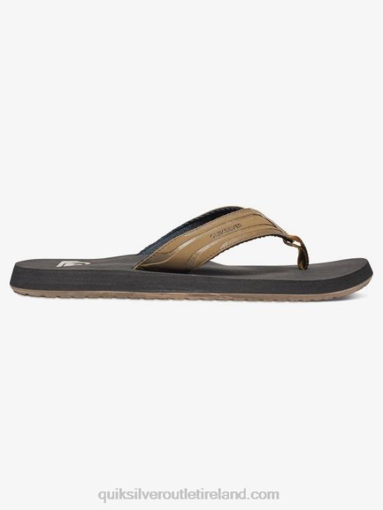 Men Quiksilver Monkey Wrench Sandals N02TD1647 tan - solid