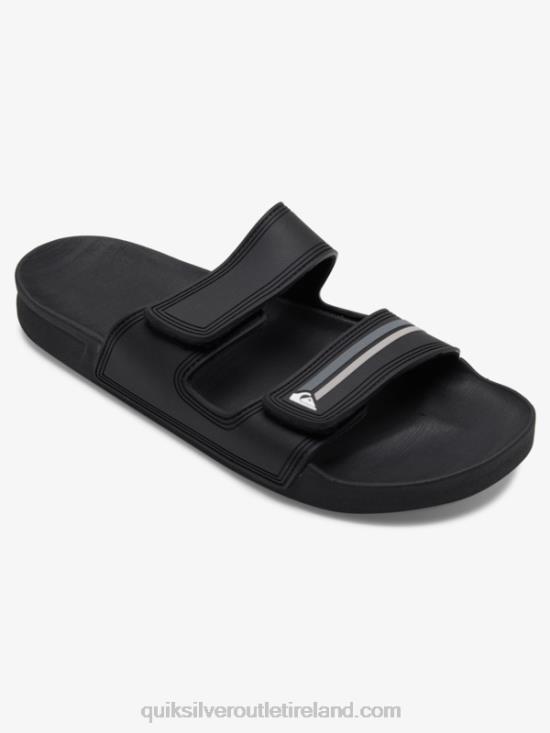 Men Quiksilver Rivi Double Adjust Sandals N02TD1076 black/grey