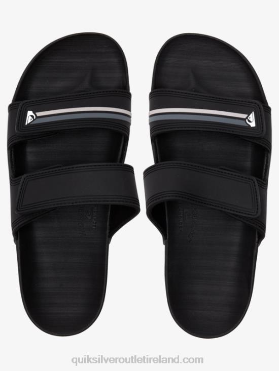 Men Quiksilver Rivi Double Adjust Sandals N02TD1076 black/grey