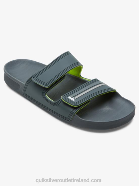 Men Quiksilver Rivi Double Adjust Sandals N02TD1078 grey/black/green