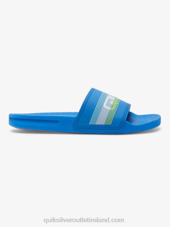 Men Quiksilver Rivi Wordmark Slide Slider Sandals N02TD685 blue 4
