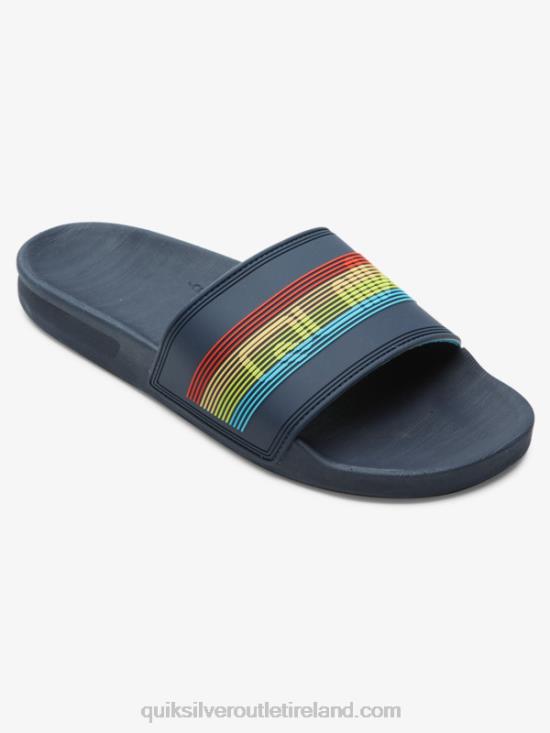 Men Quiksilver Rivi Wordmark Slide Slider Sandals N02TD688 blue 3