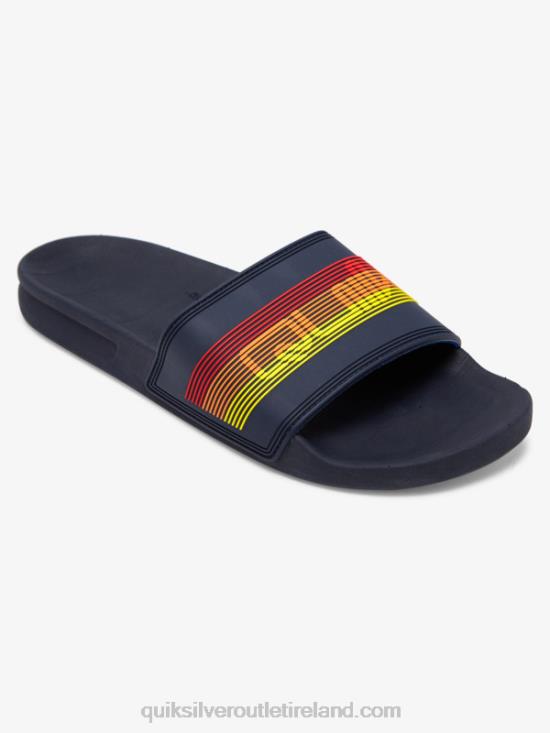 Men Quiksilver Rivi Wordmark Slide Slider Sandals N02TD691 blue 2
