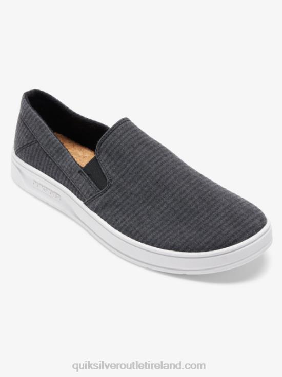 Men Quiksilver Harbor Wharf Slip-On Shoes N02TD1288 black