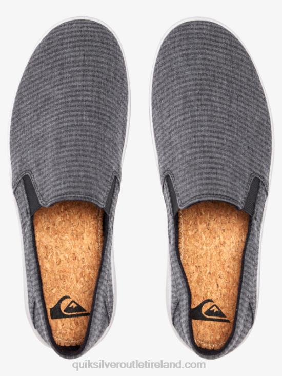 Men Quiksilver Harbor Wharf Slip-On Shoes N02TD1288 black
