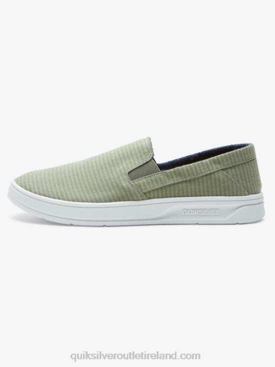 Men Quiksilver Harbor Wharf Slip-On Shoes N02TD1289 green 1